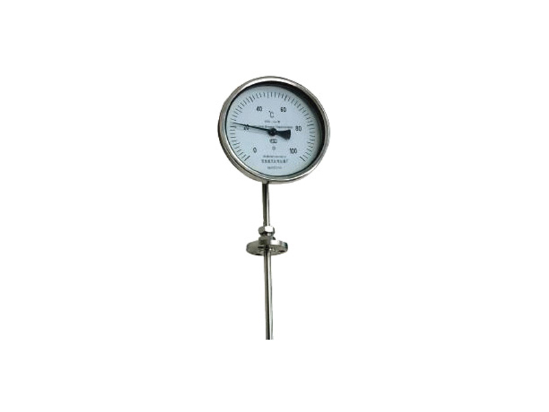 Radial bimetal thermometer